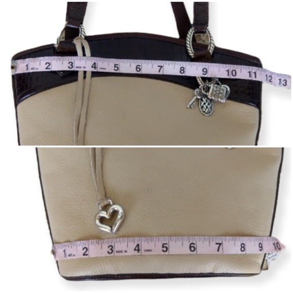 🆓 Bag ❤️Brighton Melanie Brown & Crème Shoulder/Tote Bag - Picture 6 of 11